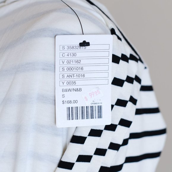 NEW Anthropologie Bailey 44 Stretchy Striped Body Con Dress - Picture 5 of 12